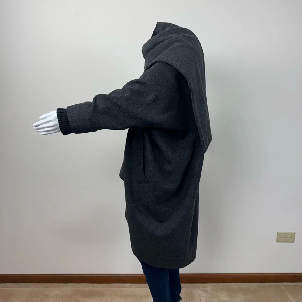 Vivienne Westwood Red Label Asymmetric Draped Wool Scarf Coat Gray Sz M - Picture 8 of 16